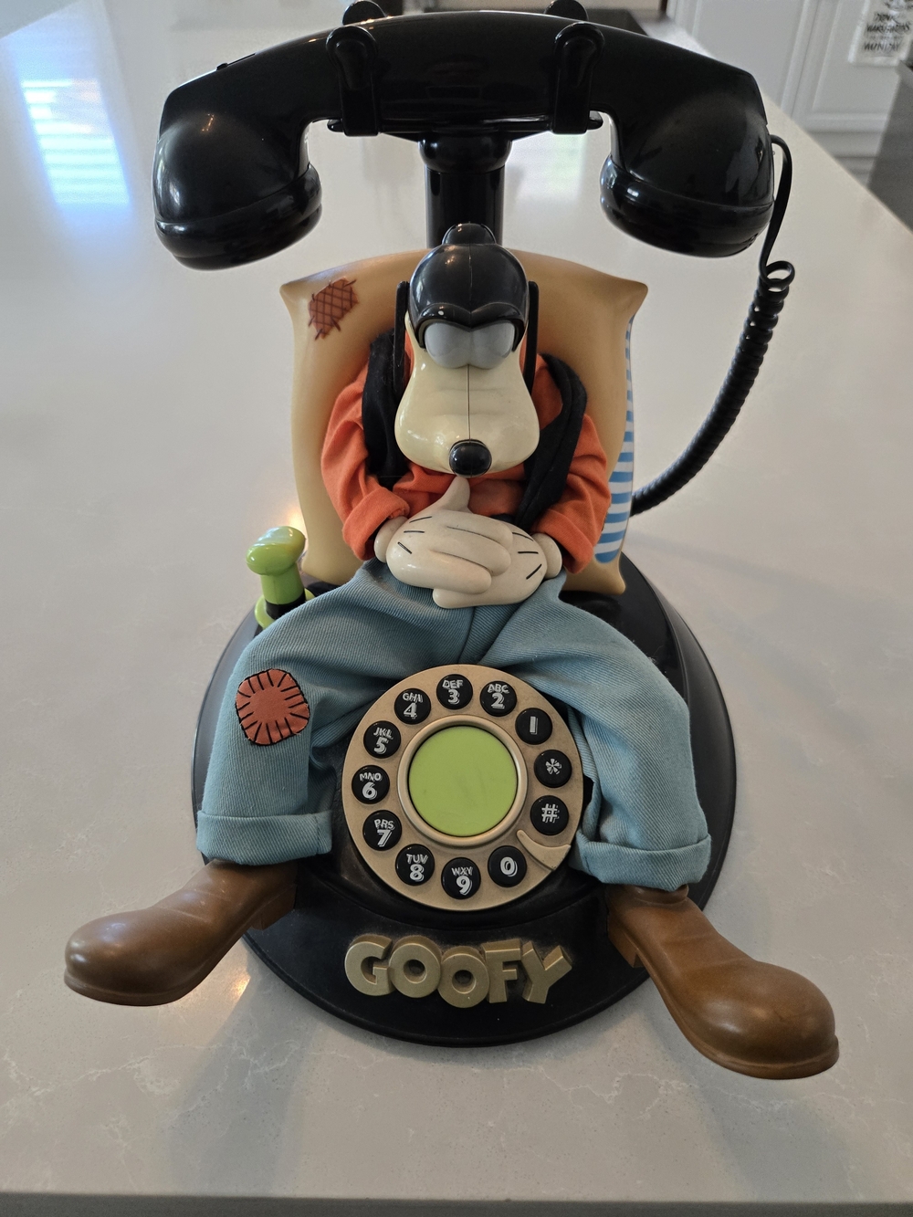 Disney Goofy Retro Rotary Novelty Phone - 1998 Working!